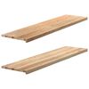 vidaXL Appuis de fen&ecirc;tre 2 pcs non trait&eacute; 160x40x2cm bois ch&ecirc;ne massif