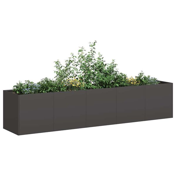 vidaXL Jardini&egrave;re Noir 200x40x40 cm Acier lamin&eacute; &agrave; froid