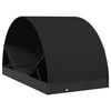 vidaXL Transat 2 places avec toit rond noir 211x112x140 cm