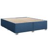 vidaXL Sommier &agrave; lattes de lit avec matelas Bleu 200x200 cm Tissu