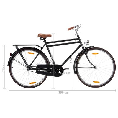 vidaXL Vélo hollandais à roue de 28 pouces 57 cm pour hommes