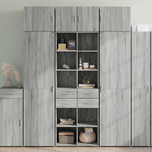 vidaXL Armoire de rangement sonoma gris 70x42,5x225 cm