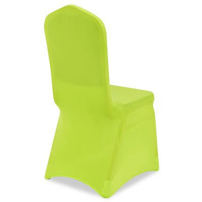 vidaXL Housse de chaise extensible 6 pcs vert