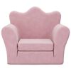 vidaXL Canap&eacute;-lit pour enfants Rose Peluche douce