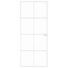 vidaXL Porte d'int&eacute;rieur Blanc 83x201,5 cm Tremp&eacute; verre aluminium fin