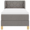vidaXL Lit &agrave; ressorts avec matelas Taupe 80 x 200 cm tissu