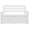 vidaXL Banc de rangement de jardin 132,5 cm plastique blanc
