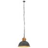 vidaXL Lampe suspendue industrielle Gris Rond 32 cm E27 Manguier