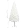 vidaXL Arbre de Noël artificiel pré-éclairé et boules blanc 120 cm