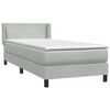 vidaXL Sommier &agrave; lattes de lit et matelas gris clair 100x220cm velours