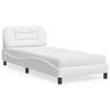 vidaXL Lit avec matelas Hvar blanc 90x190 cm similicuir