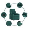 vidaXL Fauteuil inclinable vert fonc&eacute; tissu