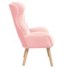 vidaXL fauteuil Rose 69 x 74 x 93 cm Tissu Sherpa