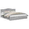 vidaXL Lit de Rangement Gris Sonoma 180 x 200 cm Bois d'ing&eacute;nierie