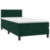 vidaXL Sommier &agrave; lattes de lit avec matelas Vert fonc&eacute; 100x200 cm
