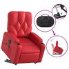 vidaXL Fauteuil inclinable de massage électrique rouge similicuir