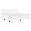 vidaXL Lit &agrave; ressorts avec matelas Blanc 200 x 200 cm Simili cuir