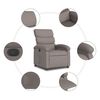 vidaXL Fauteuil inclinable électrique Taupe Tissu