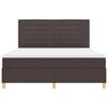 vidaXL Lit &agrave; ressorts avec matelas Marron fonc&eacute; 180 x 200 cm tissu