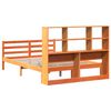 vidaXL Lit biblioth&egrave;que sans matelas cire marron 160x200cm bois massif