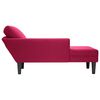 vidaXL Fauteuil long avec coussin et accoudoir droit rouge bordeaux