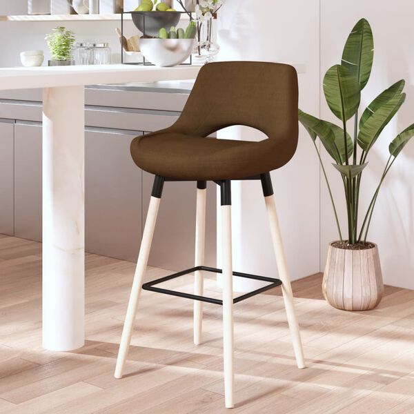 vidaXL Tabouret de bar Marron Tissu