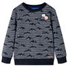 Sweatshirt pour enfants m&eacute;lange bleu marine 128
