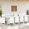 vidaXL Ensemble de salle à manger pour jardin 15 pcs Blanc Rattan Polt
