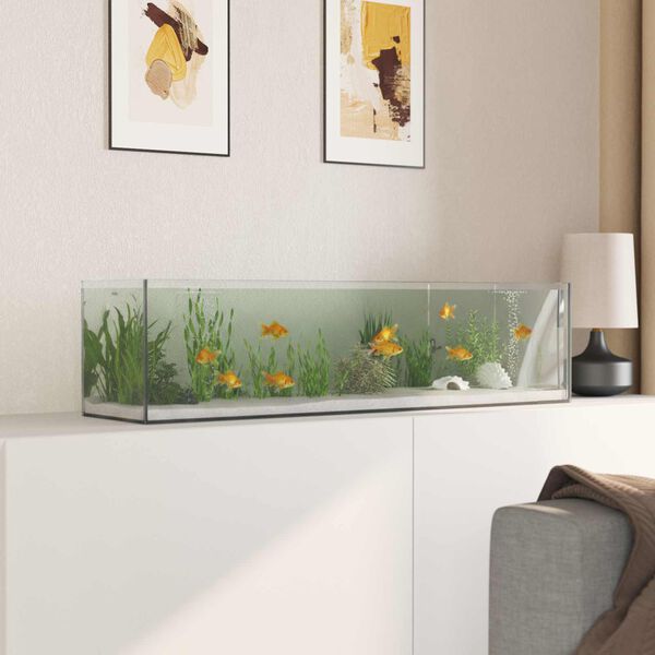 vidaXL Aquarium avec stockage Transparent 80 x 20 x 20 cm Verre