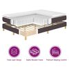 vidaXL Lit &agrave; ressorts avec matelas Marron fonc&eacute; 140 x 200 cm tissu
