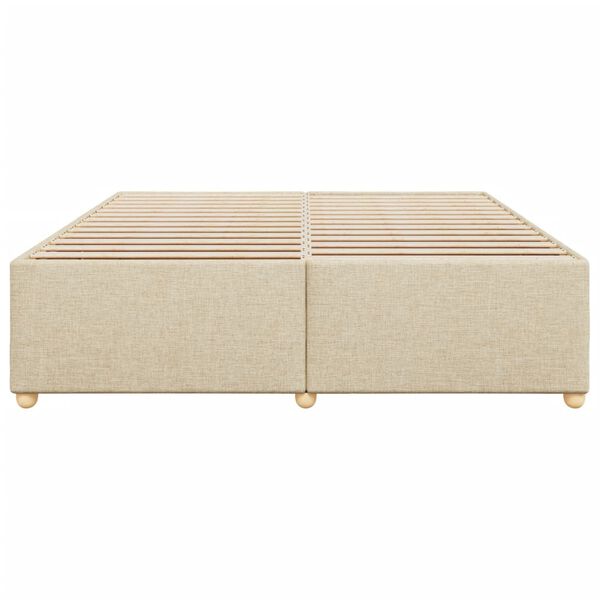 vidaXL Cadre de lit sans matelas cr&egrave;me 200x200 cm tissu