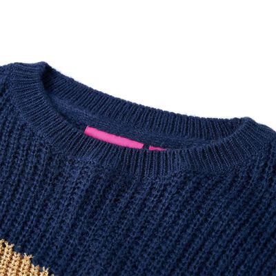 Pull-over tricoté pour enfants bleu marine 128