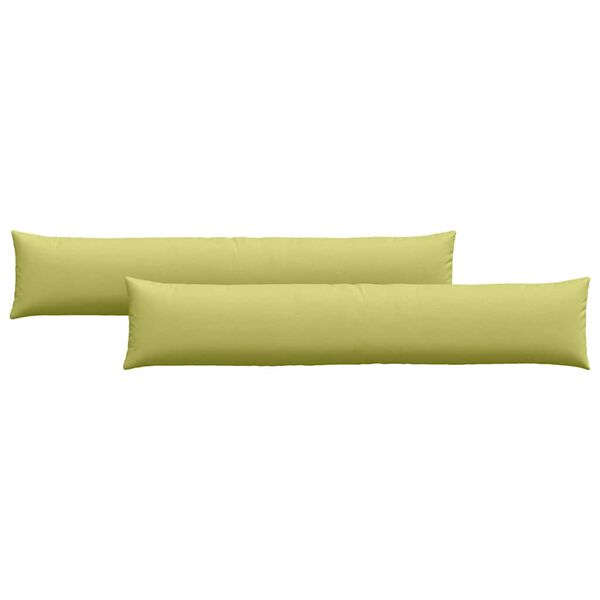 vidaXL Coussins de canapé 2 pcs Vert clair 200 x 40 cm tissu