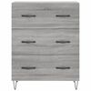 vidaXL Buffet haut Sonoma gris 69,5x34x180 cm Bois d'ingénierie