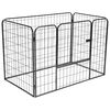 vidaXL Parc robuste pour chiens Noir 120x80x70 cm Acier