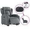 vidaXL Fauteuil inclinable électrique gris similicuir