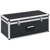 vidaXL Boîtes de rangement 2 pcs Noir Aluminium