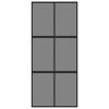 vidaXL Porte coulissante noir 90x205 cm verre trempé aluminium