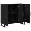 vidaXL Buffet Ch&ecirc;ne noir 90 x 34 x 80 cm Bois d'ing&eacute;nierie