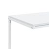 vidaXL Table d'appoint avec roues Blanc 55x35x70 cm Bois d'ing&eacute;nierie