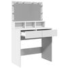 vidaXL Coiffeuse avec LED blanc 80x41x134,5 cm