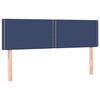 vidaXL T&ecirc;tes de lit Bleu 144x5x78/88 cm Tissu