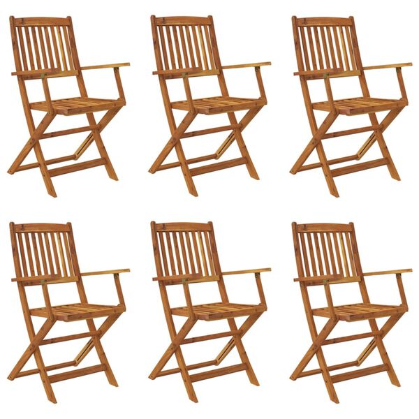 vidaXL Ensemble &agrave; manger d'ext&eacute;rieur pliable 7pcs Bois d'acacia solide