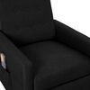 vidaXL Fauteuil de massage Noir Tissu