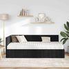 vidaXL Cadre de lit d'angle avec matelas 2 pcs Noir Velours