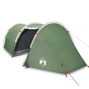 vidaXL Tente de camping tunnel 4 personnes vert imperm&eacute;able