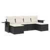 vidaXL Salon de jardin 6 pcs avec coussins noir r&eacute;sine tress&eacute;e