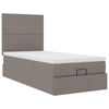 vidaXL Cadre de lit ottoman avec matelas taupe 80x200 cm tissu