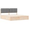 vidaXL Cadre de lit avec t&ecirc;te de lit rembourr&eacute;e Gris clair