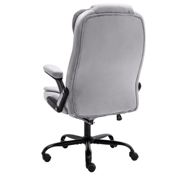 vidaXL Chaise de bureau Gris clair Velours